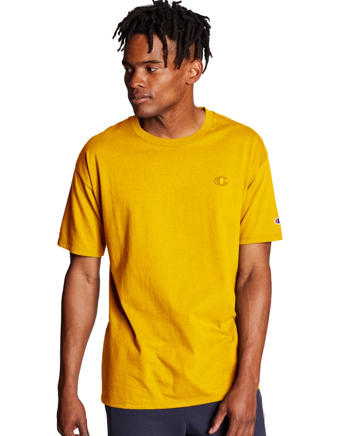Champion Classic Jersey Yellow T-Shirt Mens - South Africa RJDKEM482